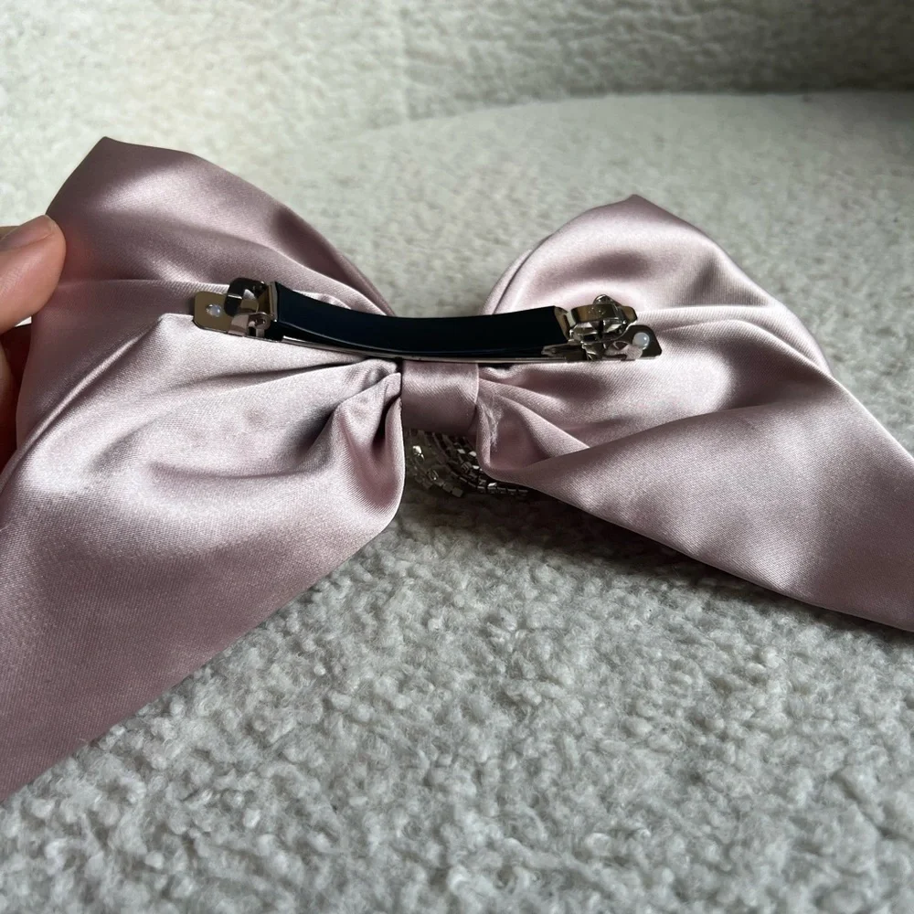 Cubic Zirconia Hair Bow Clip